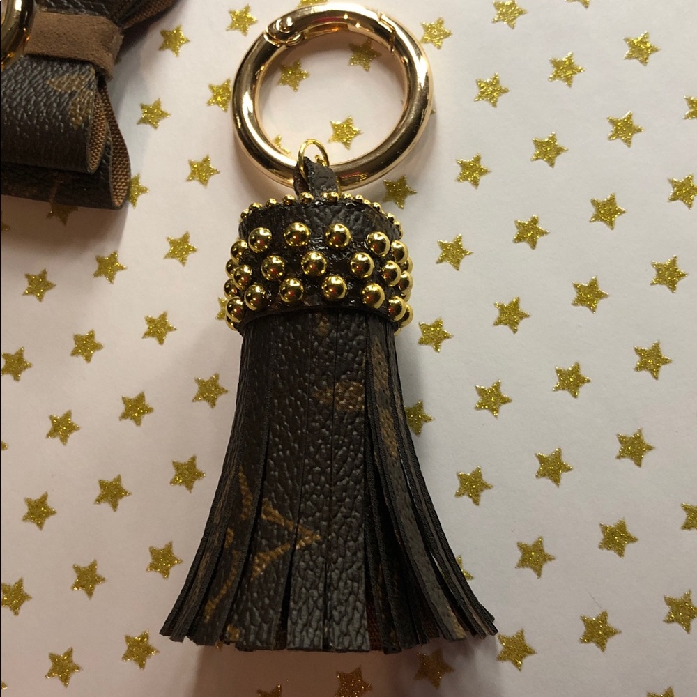 Handmade Brown and Gold Tassel Key Holder